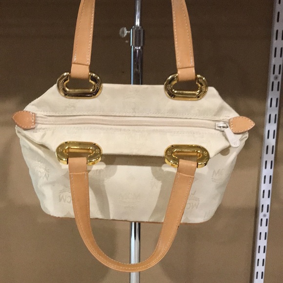 MCM Vintage Leather Trimmed Satchel - Picture 9 of 15